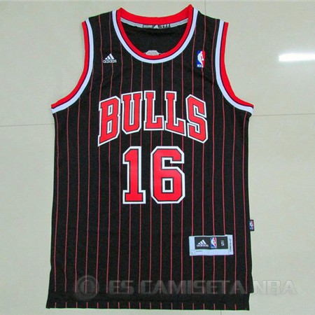 Camiseta retro Gasol #16 Chicago Bulls Negro - Haga un click en la imagen para cerrar